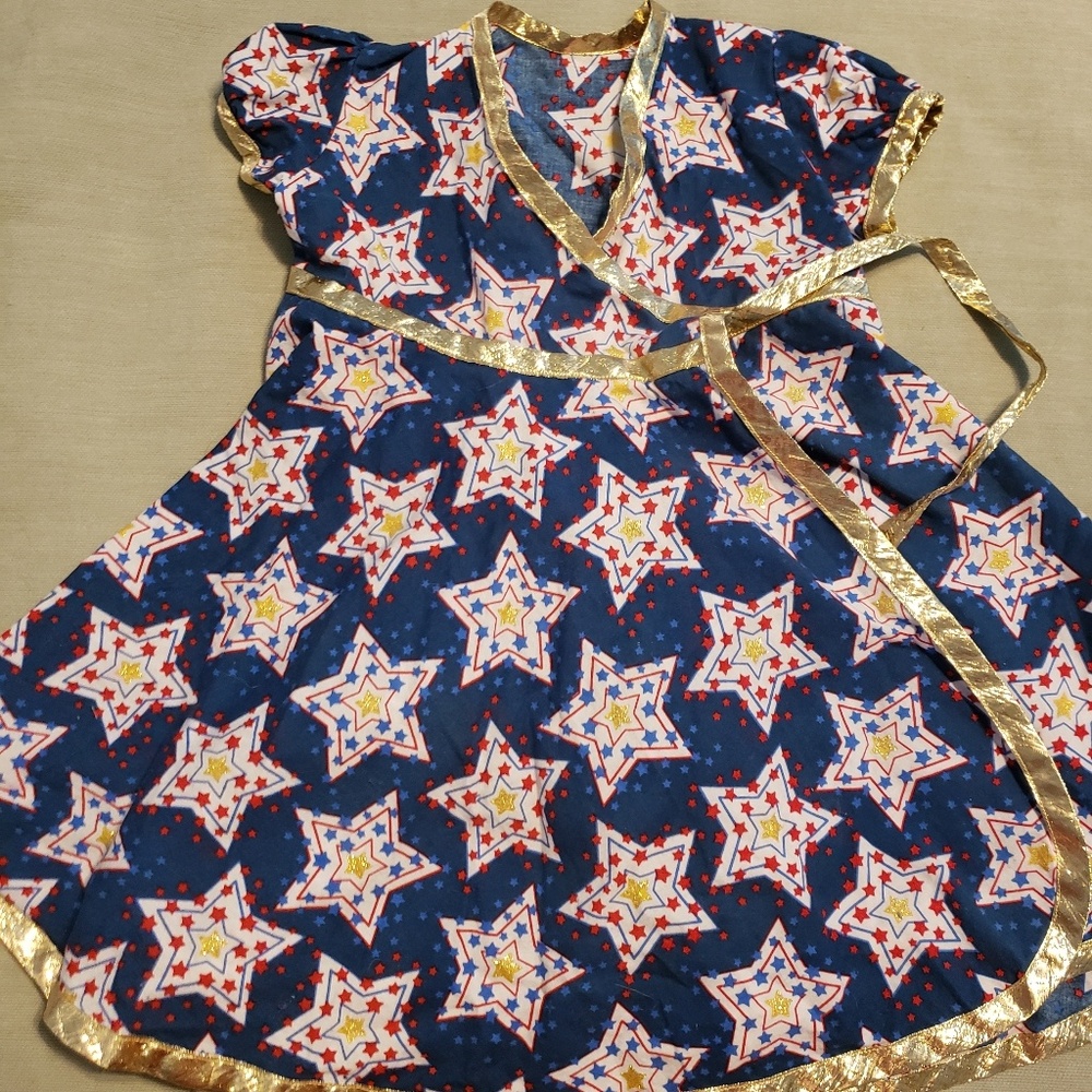 Handmade girls wrap dress